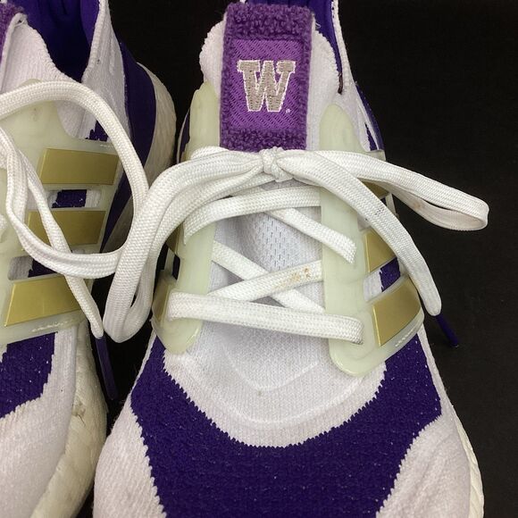 Adidas UltraBoost 21 NCAA Pack-Washington Huskies-Men 7-White/Purple Shoe-GX7967 - Picture 6 of 8